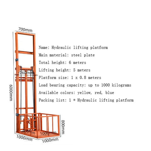Heavy Hitter Electric Hydraulic Lift Table With A Rock Solid Steel Frame and No Sweat Push Button Raise Gear, dimensions 6m height, 1x0.8m platform.