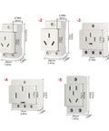 No Sweat Setup Din Rail Power Socket Featuring Copper Terminals And Flame Resistant Abs Casing For Steady Juice Flow In Home Shops Or Busy Worksite Renovations Daily, multiple views and dimensions shown.