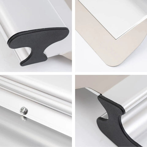 Close-up of Pro Grade Drywall Skimming Blade Set With Extension Handle For Mud Finishing, showing edge and end caps details.