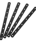 Heavy Duty Stainless Steel Straight Brace Brackets With Screws In Black Flat Mending Plates For Wall Frames And Kitchen Cabinets