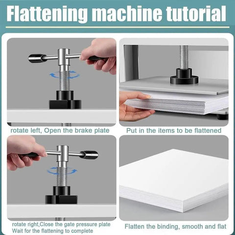 Game Changing Heavy Duty Steel Book Press Machine Built To Flatten Wrinkled A3 And A4 Sheets With Double Balance Rod And Serious Squeeze Workhorse tutorial on using the flattening machine.