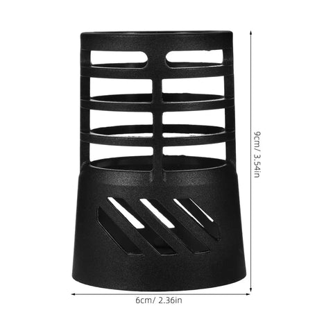 Black heat resistant shield cover for hot air machines, universal protective cap, cage design, size 3.54 x 2.36 inches