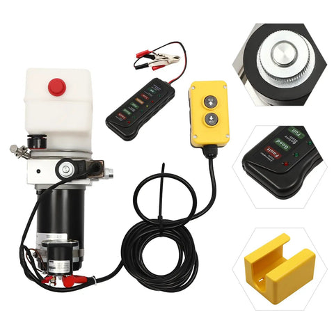 Heavy Duty Electric Hydraulic Pump With Remote Control Rock Solid 1.5 Liter DC 12V Power Unit For Dump Trailers And Truck Beds Built Dang Tough And Always Ready To Roll