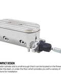 Built Tough Electric Brake Booster And Master Cylinder Kit For Front Rear Disc Brakes Featuring Twelve Volt Hydraulic Muscle, compact design.