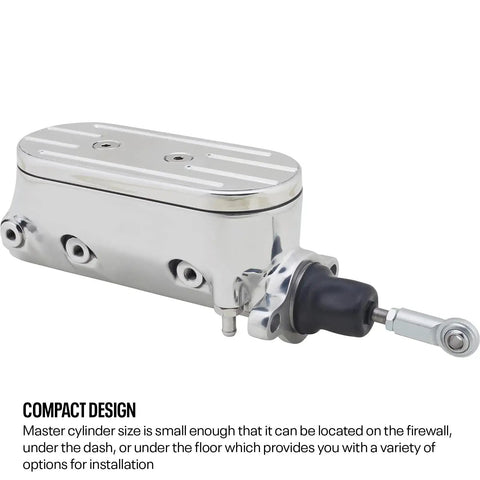 Built Tough Electric Brake Booster And Master Cylinder Kit For Front Rear Disc Brakes Featuring Twelve Volt Hydraulic Muscle, compact design.