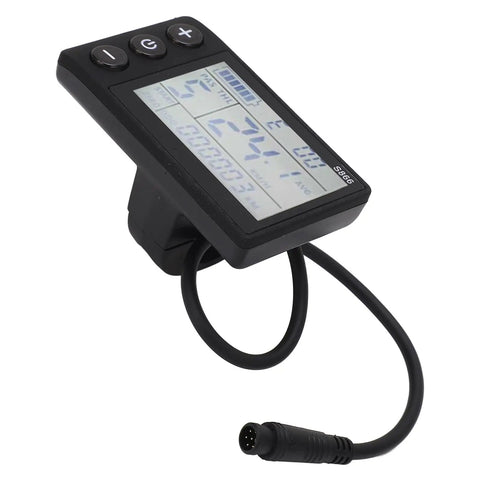 Electric LCD Display For Mountain E Bike Conversion With 6P Connector, Clear Readout Panel, Multi Voltage Compatibility 24V 36V 48V 60V