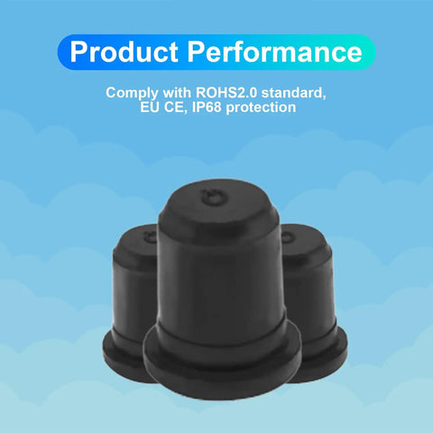 12mm Rubber Stopper Seal Plug For Cable Gland Holes Black 18x15.5mm Insert Stopper 5 Pack Durable Rubber Plug