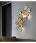 Top Shelf Modern Wall Sconce With Chill Ambient Glow For Living Room And Bedroom Background Decoration Built Like A Tank Perfect For TVs And Snug Spaces, leaf design.