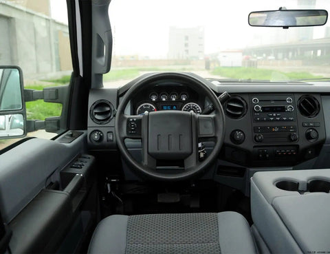 Interior view featuring Automatic Transmission Shifter Lever 905-109 Black for Ford Expedition F-Series 1997-2006 and Lincoln Navigator.