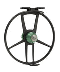 Side view of Hyperspeed M8 Fly Fishing Reel for Saltwater, showcasing large arbor and ultralight frame, 8Wt capacity.