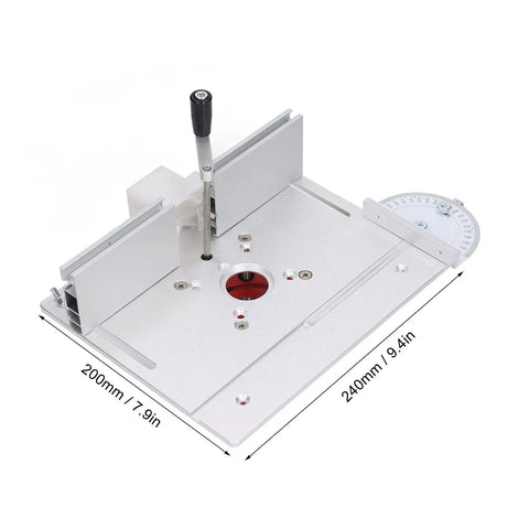 Dead Nuts Accurate Router Lifting Table Base for Woodworking Slotting Trimming and Chamfering Smooth Aluminum Lift Platform with height adjustment.