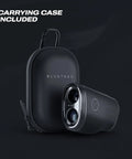 Captain Pro Golf Rangefinder Slope And GPS Distances, 1200 Yard, OLED Display with carrying case, showcasing sleek design.