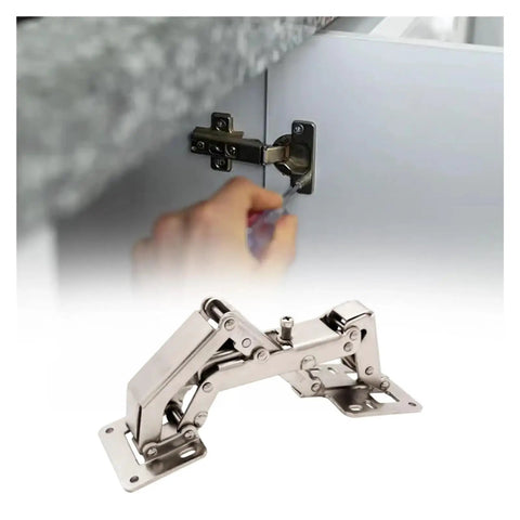 Rotating Concealed Cabinet Hinges 180 Degree Frameless Hydraulic Soft Close Door Fittings installation with screwdriver