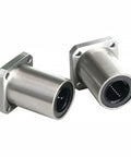 Beefy 25mm Flange Linear Bearing 5 Pack For CNC And 3D Printer Rods, steel flange bearings shown in pair
