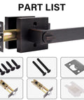 Beefy Bedroom Door Lock With Heavy Duty Lever Made From Zinc Alloy And Brushed Bronze Finish Privacy Lock Reversible Part List