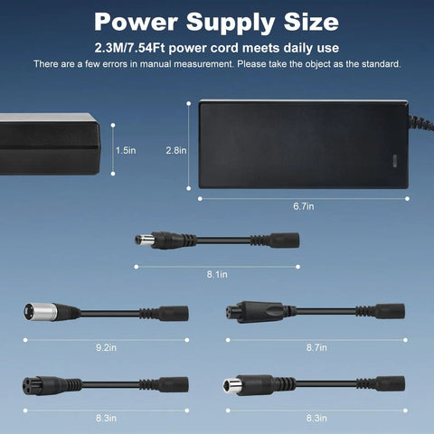 54.6V 2A Universal Electric Scooter And E Bike Charger With Three Plug Types Replacement Charger For 48V Batteries Gotrax F1 F2 F5 And Other 54.6V Battery Scooters Plug And Play Ready