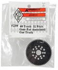 32 Pitch Spur Gear 60T for RC10GT Gas Trucks in packaging, nylon drive gear, Team Associated RC cars, Kimbrough Products