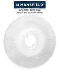 Heavy Duty White Stop Lock Cap For Toilet Flush Valves 225 5907 210 211, clear plastic cap for flush valve alignment.