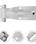 Heavy Duty Stainless Steel Hinge Set For Utility Truck Bins And Box Doors Weatherproof Design For Harsh Outdoor And Coastal Environments Sturdy Dump Trailer Door Hinges Easy Install Marine Grade Corrosion Resistant, close-up