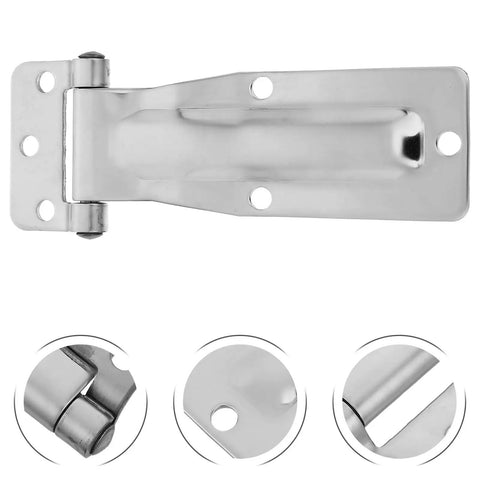 Heavy Duty Stainless Steel Hinge Set For Utility Truck Bins And Box Doors Weatherproof Design For Harsh Outdoor And Coastal Environments Sturdy Dump Trailer Door Hinges Easy Install Marine Grade Corrosion Resistant, close-up