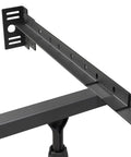 Level Up Your Sleep Setup With These Tough As Nails Bed Frame Footboard Extension Brackets Set Fits Twin Through King Sizes smooth black steel bracket detail