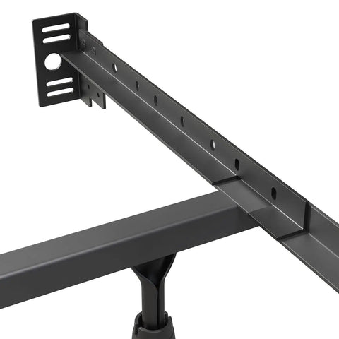 Level Up Your Sleep Setup With These Tough As Nails Bed Frame Footboard Extension Brackets Set Fits Twin Through King Sizes smooth black steel bracket detail