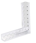 Aluminum L Shaped Beam Channel 12x12x64mm With 7 Holes Pair For Robot Building Kits DIY Robotics Projects Structural Aluminum Alloy For Strong Lightweight Builds, L-bracket view