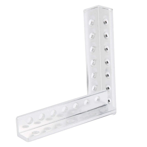 Aluminum L Shaped Beam Channel 12x12x64mm With 7 Holes Pair For Robot Building Kits DIY Robotics Projects Structural Aluminum Alloy For Strong Lightweight Builds, L-bracket view