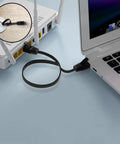 Flat Cat6 Ethernet Cable 2 Ft Pack of 5 Slim Patch Cables for Fast Home Internet 30 AWG Pure Copper 10Gbps 500MHz