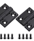 Built Like A Tank Heavy Duty Butt Hinge Set Of Two In Classic Black Zinc Alloy, includes two hinges and screws.