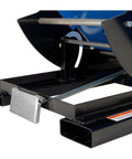 Heavy Duty Workhorse 3 Cubic Yard Self Dumping Forklift Hopper With Bump Release And 6000 Lb Capacity angled view of hopper base and release mechanism