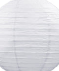 White Jumbo Paper Lantern Hanging Decoration, 30 Inch Diameter, Large White Lantern With Metal Supports And Clear Cord, Perfect For Weddings