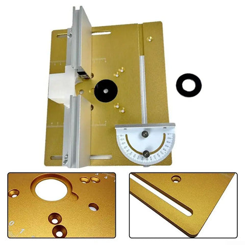Heavy Duty Rustproof Aluminum Router Table Insert Plate For Woodworking Pros With A Smooth Operator Finish And Next Level Wear Resistance For A Top Shelf Shop Upgrade, 240x200 mm, features adjustable components.