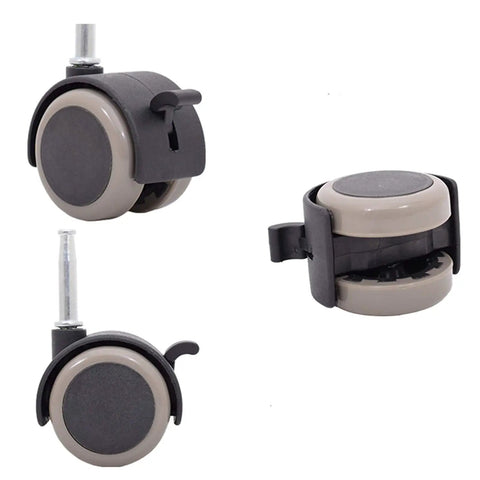 Kickass Two Inch Swivel Caster Wheels For Furniture, smooth nylon wheels with grip stem, 50mm size for heavy loads.