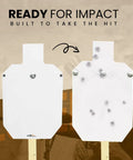 Heavy Duty AR500 Steel Silhouette Targets 12x20 2 Pack For Rifle And Pistol Range Practice Three Eighths Inch Thick Laser Cut Plates