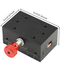 Top Notch Precision Dovetail Linear Stage With Dovetail Guide And Manual Rack And Pinion Travel For Rock Solid Fine Positioning Optical Alignment And Small Fixture Adjustments In Scientific Labs And Research, 6x4x3 cm