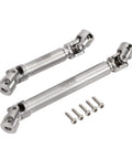 Stainless Steel D Shaped Drive Shaft for SCX24 Gladiator Power Wagon Upgrade with Tight Connection and Realistic Scale Joint for Rugged Trail Crawlers Not Compatible With SCX24 Deadbolt. Two stainless steel drive shafts with screws.
