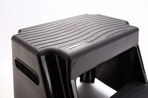 2 Step Molded Plastic Step Stool Lightweight With Slip Resistant Treads And Non Slip Feet Ideal For Kitchen Bathroom Office Or Garage Easy Carry With Cutout Handles Compact And Durable Amazon Exclusive