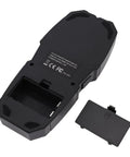 Jiawu Wall Scanner Detector 5 in 1 Accurate LCD Display Stud Finder for DIY Projects Home Use Black back view with battery compartment