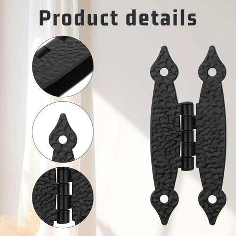 4 Pack Matte Black Antique Iron Decorative Hinges Vintage H Shape Butterfly Cabinet Hardware Sturdy Door Mounts Foolproof Swap Solid As A Rock Build Quick Hookups Legit Vintage Flair Upgrade Fast