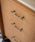 Antique Brass Cabinet Pulls Set Of 6, 5 Inch Center Drawer Handles With Easy Install Screws, Includes Long And Short Mounting Screws