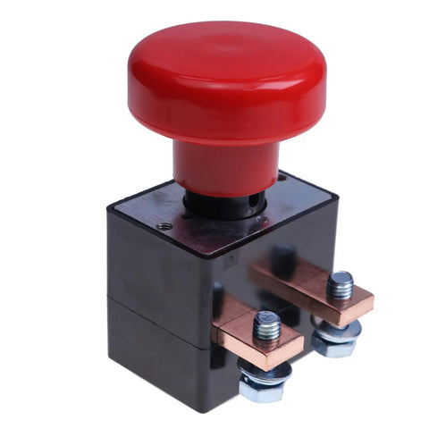 ZJK-250 ED250B-1 Emergency Stop Switch For Albright Electric Forklift & Pallet Stacker Heavy Duty E-Stop Control Replacement Part close-up view.