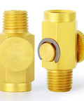 Five Pack Brass In Line Air Flow Regulator Valve For Air Compressors One Quarter NPT Male To One Quarter NPT Female High Flow Control