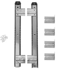 Heavy Duty Keyboard Drawer Slides With Bulletproof 35mm Wide Silver Rail Kit For Slick Office Setup, includes screws and mounting brackets.