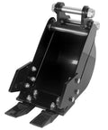 Narrow 7.87 Inch Excavator Bucket with Metal Teeth Manganese Steel Mini Backhoe Attachment for Built Tough Trenching and Landscaping