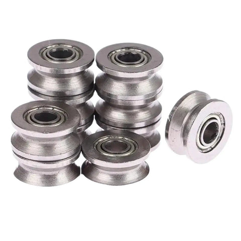 10 Pack V624ZZ V Groove Sealed Ball Bearings 4X13X6MM Rock Solid Track Rollers with rubber shields for smooth action.