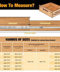 Measurement guide for 22 Inch Heavy Duty Soft Close Drawer Slides Set with 10 Pairs Side Mount Ball Bearing Rails Brushed Nickel Finish.