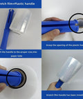 Heavy Duty Stretch Film Roll For Moving And Shipping with handle installation process.