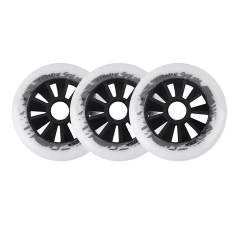 Replacement Inline Skate Wheels 85A Hardness For Speed Skating 90mm 100mm 110mm Roller Blade Wheels Three Fourths Pack In Black White