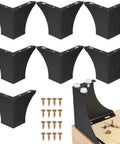 Heavy Duty Black Metal Furniture Legs Set 8 Pcs For Dresser And Cabinet With Screws No Fuss Install Non Slip Rubber Pads And Sturdy Support